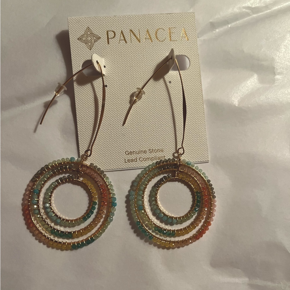 Circle drop earrings
